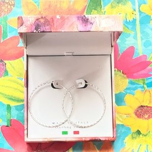 Mia Fiore Sterling silver hoop earrings .made in Italy
